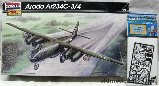 Monogram 1/48 Arado Ar-234C-3/4 With Eduard Photoetch Set - III./KG76 flown by Ofw. Johne / 1.(F)/123 - Pro Modeler Issue, 85-5979 plastic model kit